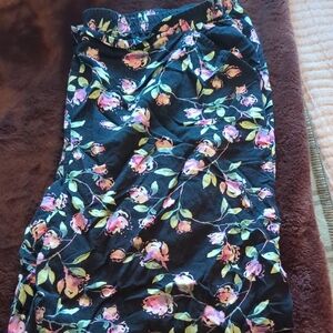 LC Lauren Conrad Black Floral Pants